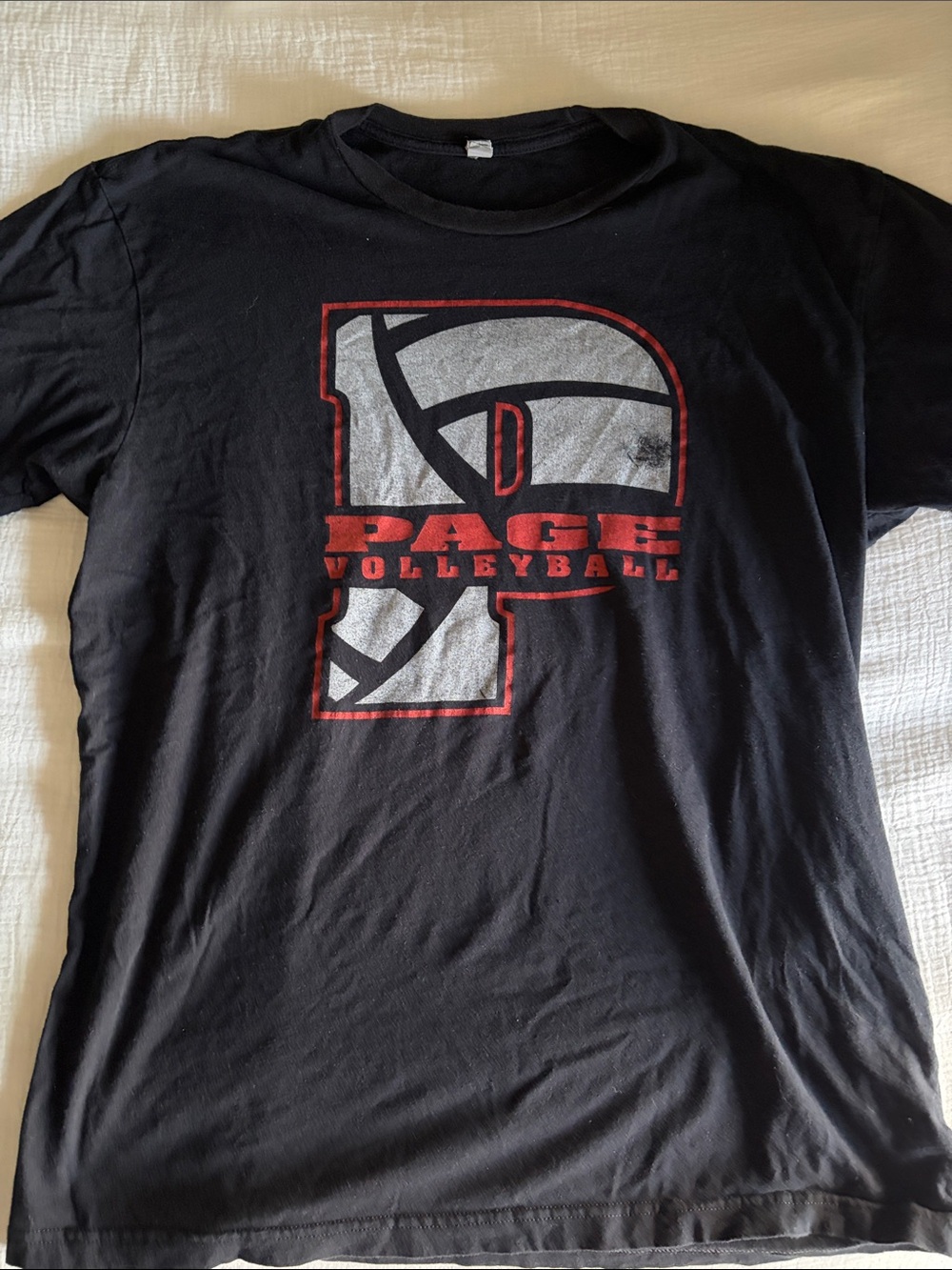 Page Volleyball Black Graphic Tee